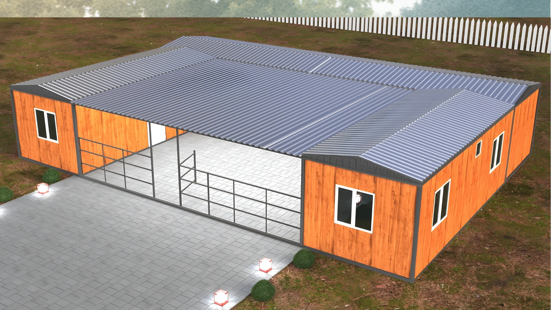 56 m2 U Birleşim Sundurmalı